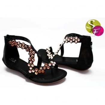 312 Flat Sandals With Tea Pink Diamontes - Women Shoes - Best Price in Pakistan - HitShop.pk